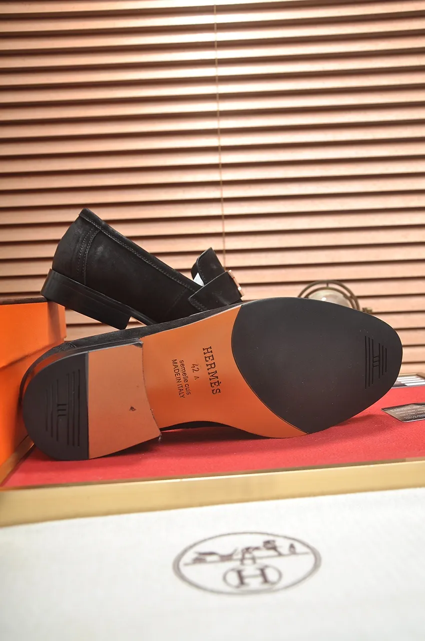 Men's shoes💰520💶[HERMES] (cowhide lining)🍀Italian top luxury🍀He does not pursue novel styles and gorgeous colors, but attracts the favor of successful men with his flawless, elegant and classic style. Formal leather shoes This very comfortable, simple and stable style allows you to easily match any style! The pattern is absolutely 1:1 refined from the original case, and we strive for excellence in materials, imported cowhide + cowhide lining💪💪💪extraordinary texture👍! .Code number: 38-45 (45 customized)